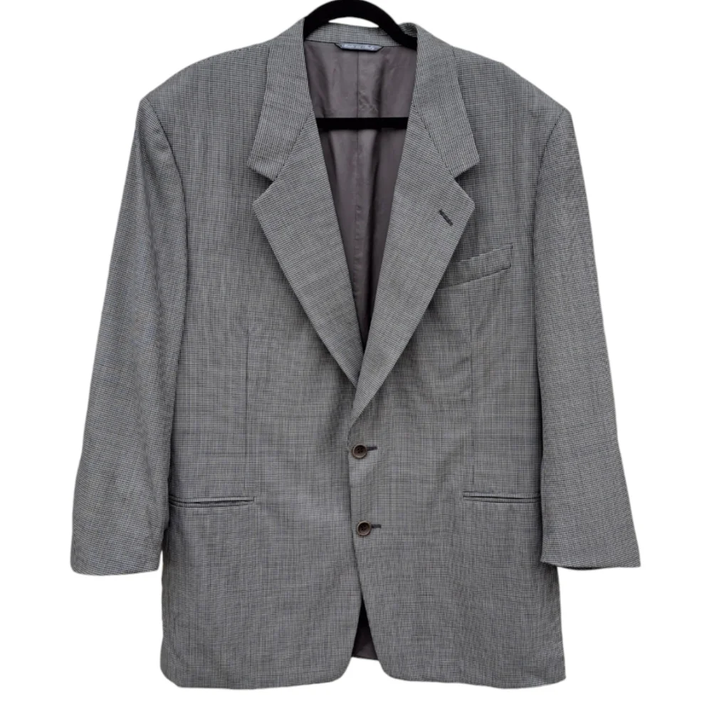 Canali Proposta Gray Houndstooth Dinner Jacket Made in Italy Men Size US 44R